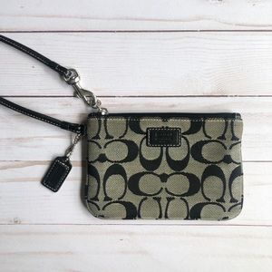 Coach Signature Wristlet Wallet Bag